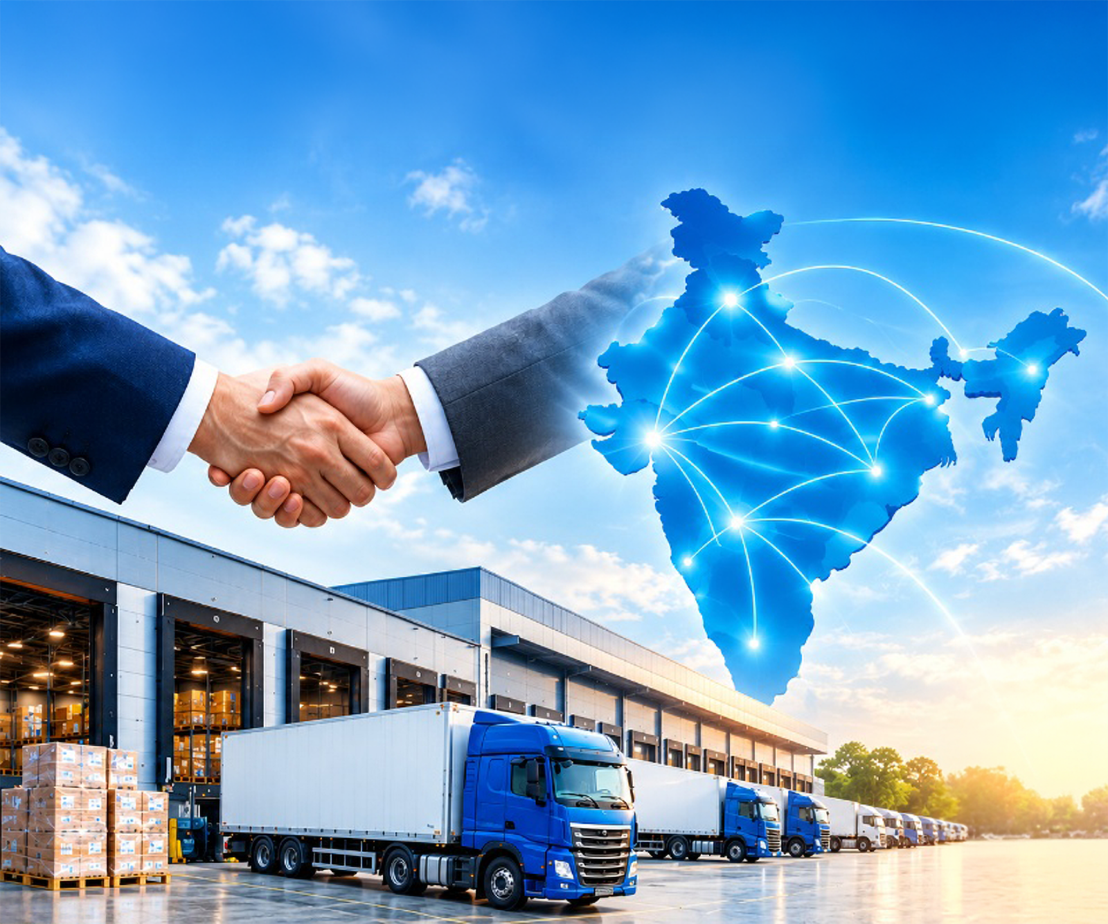 Pan-India B2B logistics and distribution network nodes